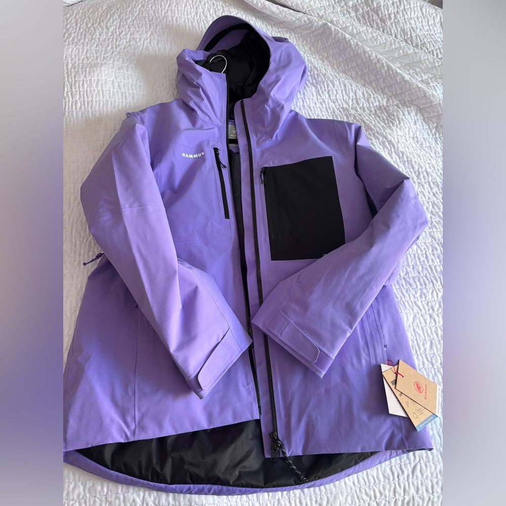 NWT Mammut Stony HS Thermo Hooded Jacket Women- XL Purple Lavandin